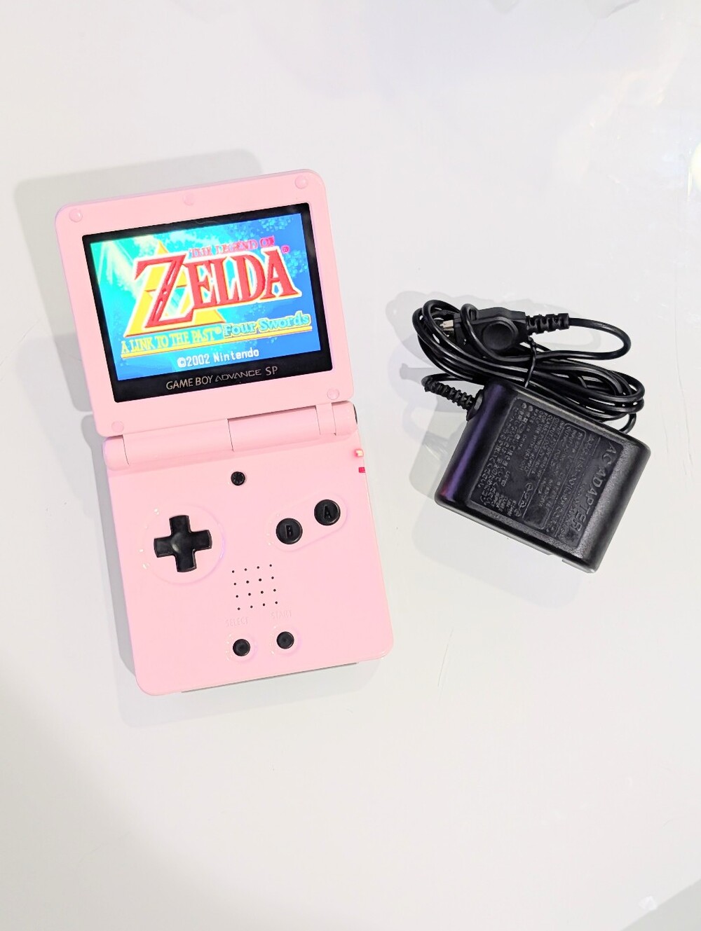 Glossy Pastel Pink Nintendo Game Boy Advance SP GBA SP System with v5 IPS Screen